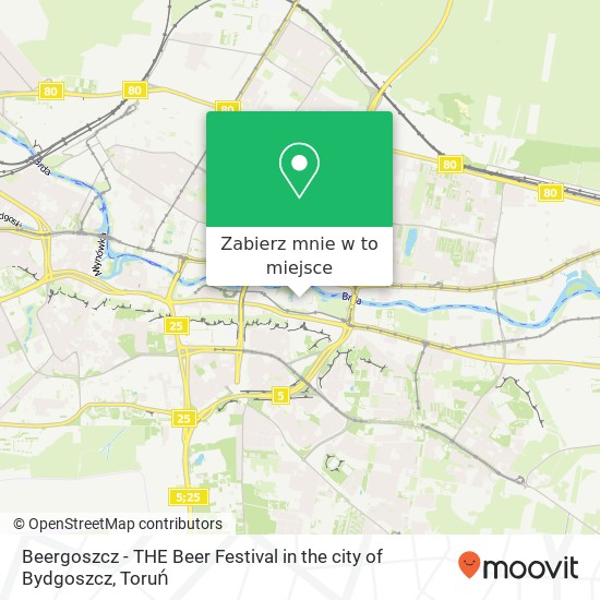Mapa Beergoszcz - THE Beer Festival in the city of Bydgoszcz