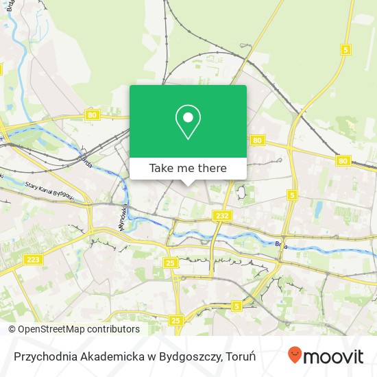 Mapa Przychodnia Akademicka w Bydgoszczy