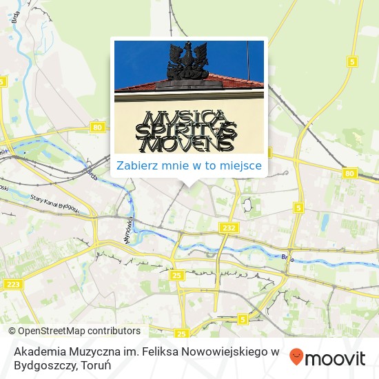 Mapa Akademia Muzyczna im. Feliksa Nowowiejskiego w Bydgoszczy