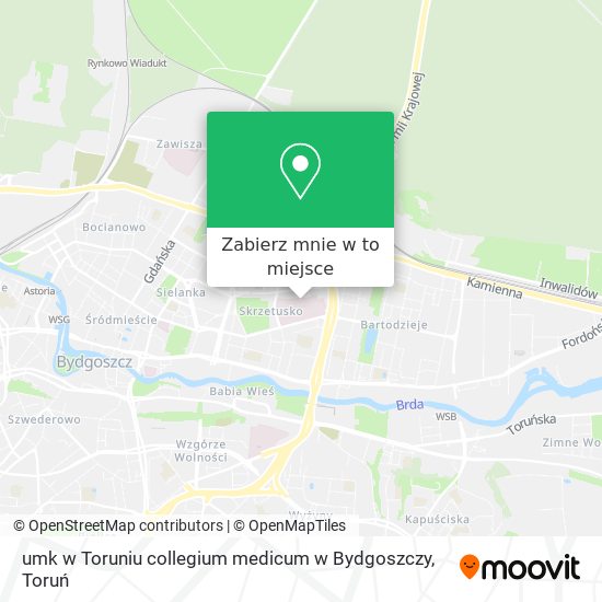 Mapa umk w Toruniu collegium medicum w Bydgoszczy