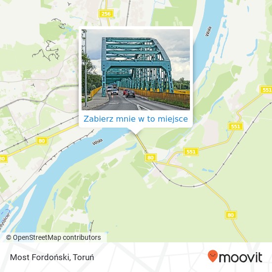Mapa Most Fordoński