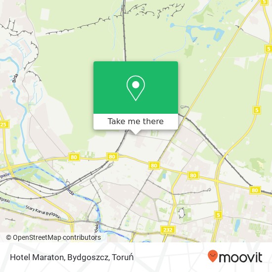Mapa Hotel Maraton, Bydgoszcz