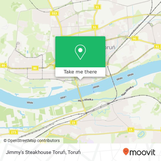 Mapa Jimmy's Steakhouse Toruń, ulica Mikolaja Kopernika 40 87-100 Torun