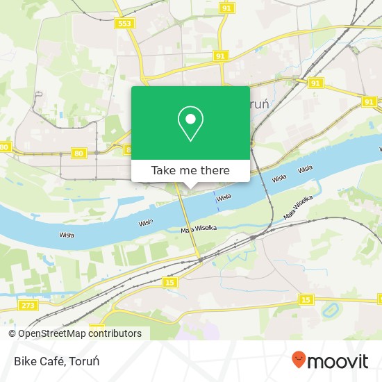 Mapa Bike Café, 87-100 Torun
