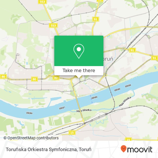 Mapa Toruńska Orkiestra Symfoniczna