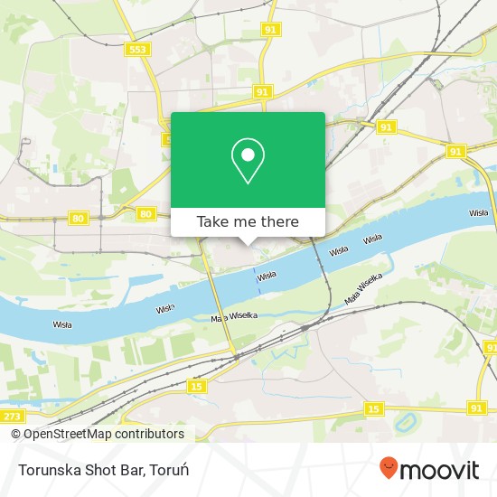 Mapa Torunska Shot Bar