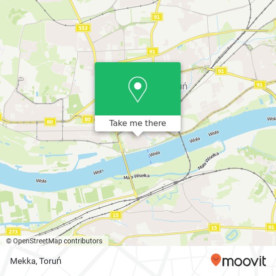 Mapa Mekka, ulica Szeroka 34 87-100 Torun