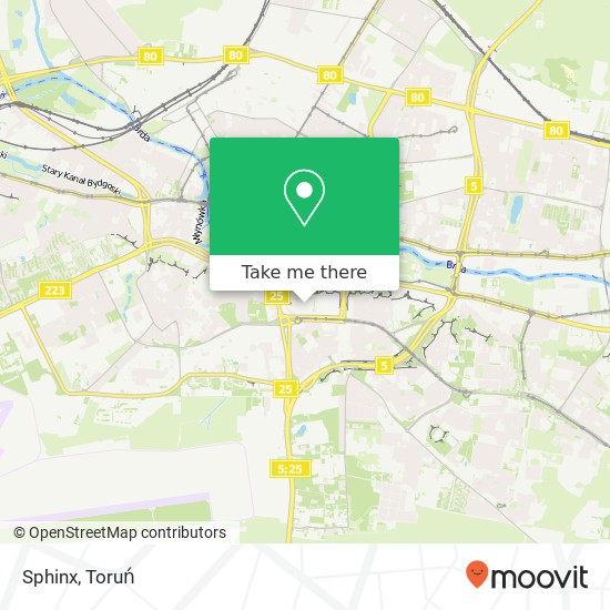 Mapa Sphinx, ulica Wojska Polskiego 1 85-171 Bydgoszcz