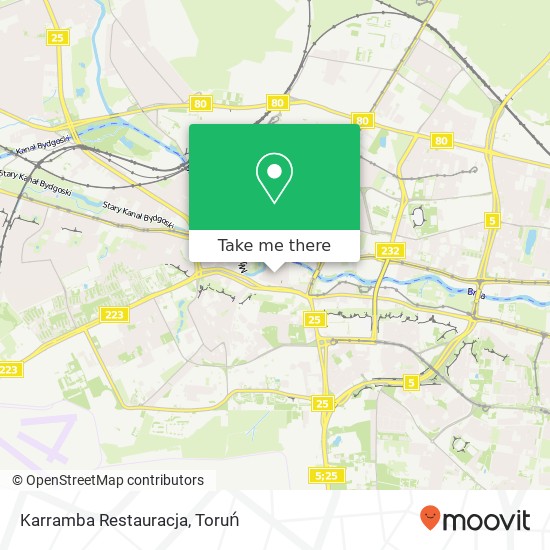 Mapa Karramba Restauracja, ulica Stefana Batorego 1 85-104 Bydgoszcz