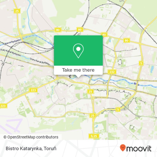 Mapa Bistro Katarynka, ulica Niedzwiedzia 3 85-103 Bydgoszcz