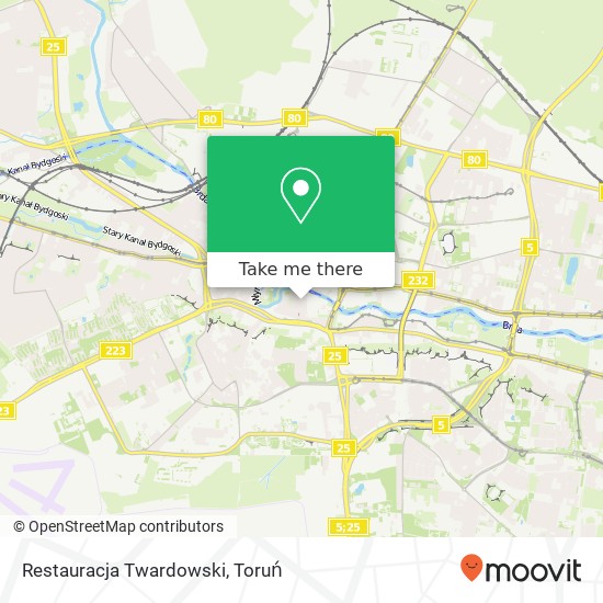 Mapa Restauracja Twardowski, ulica Stary Rynek 15 85-035 Bydgoszcz