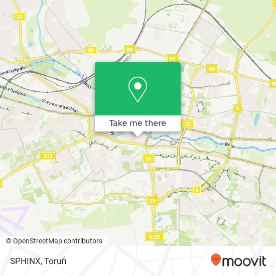 Mapa SPHINX, ulica Magdzinskiego 18 85-111 Bydgoszcz