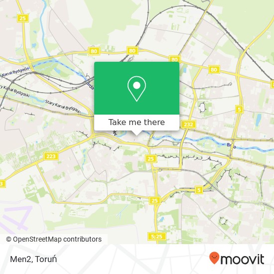 Mapa Men2, ulica Magdzinskiego 7 85-111 Bydgoszcz