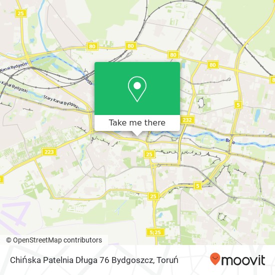 Mapa Chińska Patelnia Długa 76 Bydgoszcz, ulica Dluga 76 85-034 Bydgoszcz