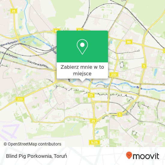 Mapa Blind Pig Porkownia, ulica Teofila Magdzinskiego 7 85-111 Bydgoszcz