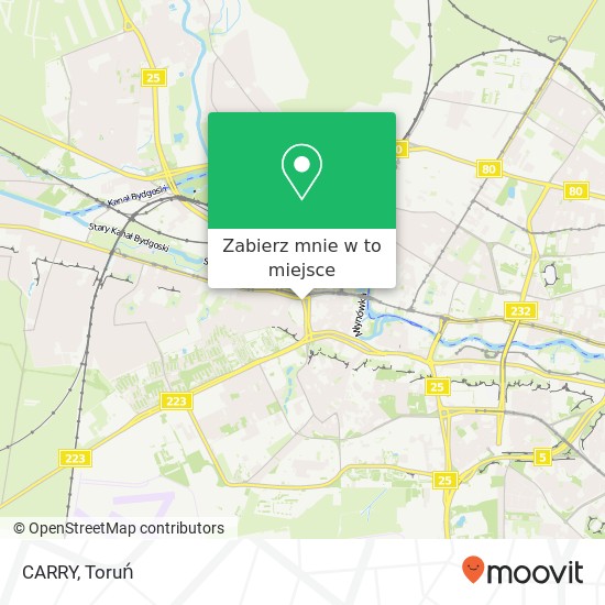 Mapa CARRY, ulica Kruszwicka 1 85-213 Bydgoszcz