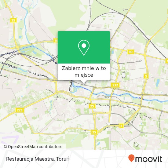Mapa Restauracja Maestra, ulica marsz. Ferdynanda Focha 85-070 Bydgoszcz