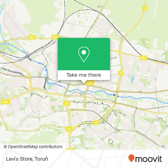 Mapa Levi's Store, ulica Jagiellonska 39 85-097 Bydgoszcz