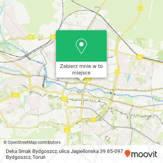 Mapa Deka Smak Bydgoszcz, ulica Jagiellonska 39 85-097 Bydgoszcz
