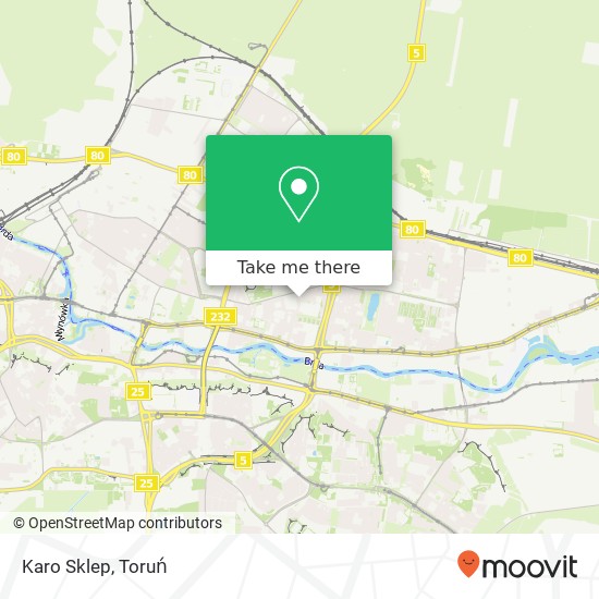 Mapa Karo Sklep, ulica Marii Sklodowskiej-Curie 28 85-094 Bydgoszcz