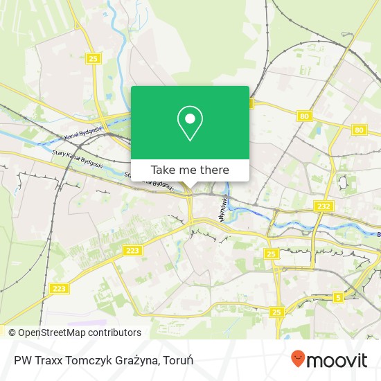 Mapa PW Traxx Tomczyk Grażyna, ulica Grunwaldzka 6 85-236 Bydgoszcz
