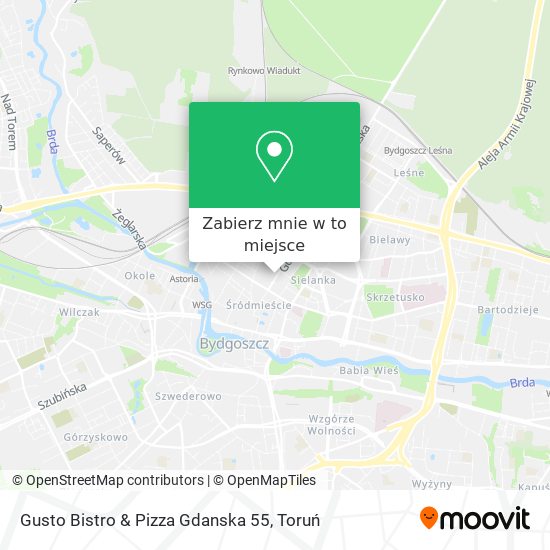 Mapa Gusto Bistro & Pizza Gdanska 55
