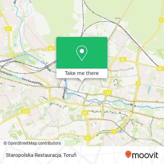 Mapa Staropolska Restauracja, ulica Gdanska 29 85-005 Bydgoszcz