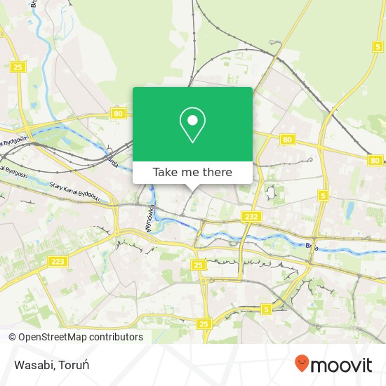Mapa Wasabi, ulica Gdanska 27 85-005 Bydgoszcz