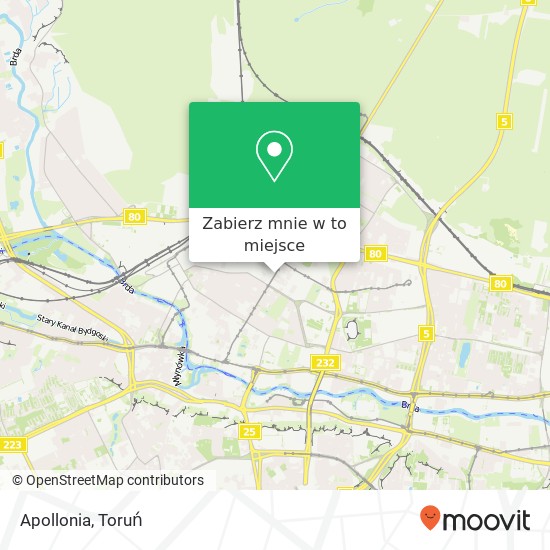 Mapa Apollonia, ulica Gdanska 84 85-021 Bydgoszcz