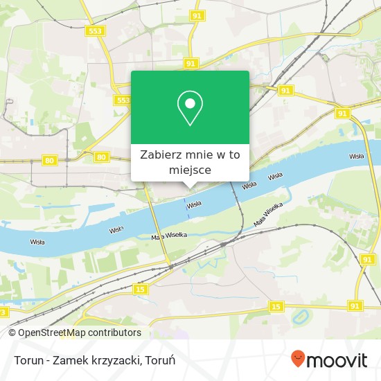 Mapa Torun - Zamek krzyzacki