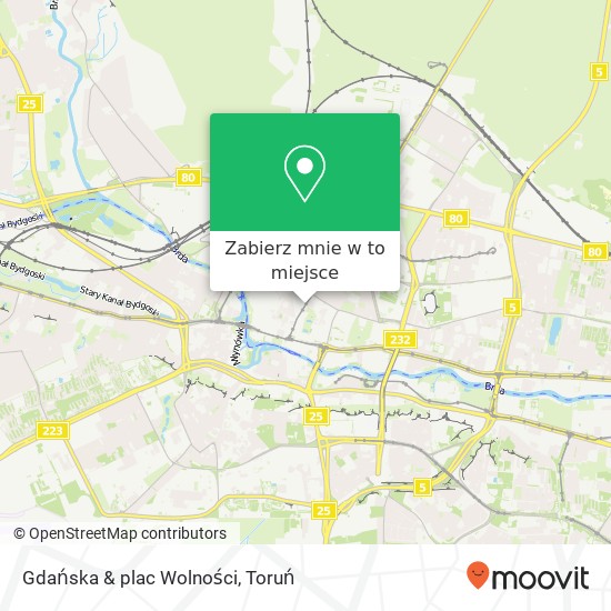 Mapa Gdańska & plac Wolności