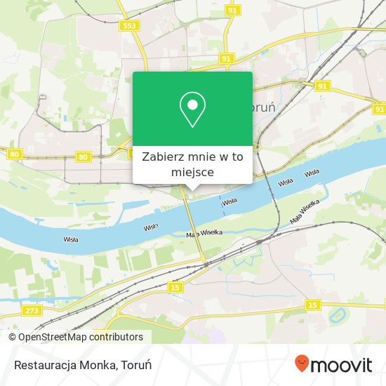 Mapa Restauracja Monka, ulica Piekary 2 87-100 Torun