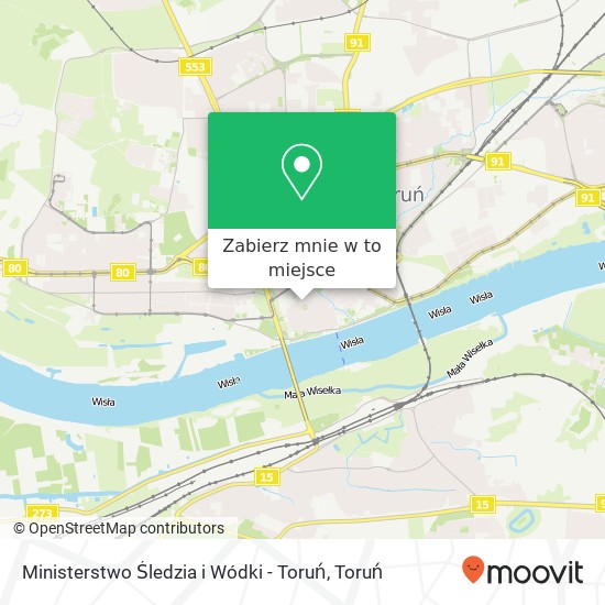 Mapa Ministerstwo Śledzia i Wódki - Toruń