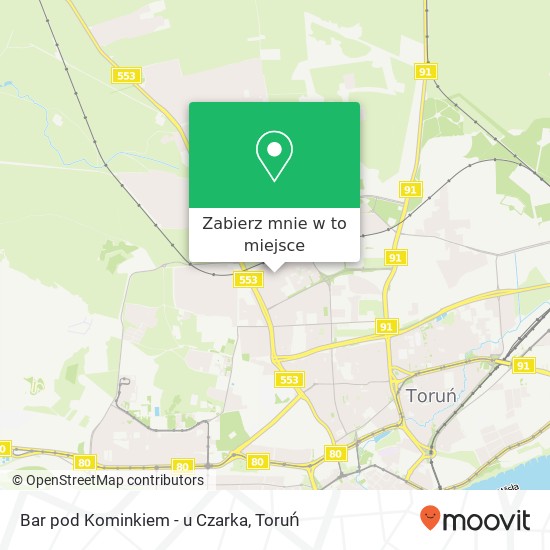 Mapa Bar pod Kominkiem - u Czarka