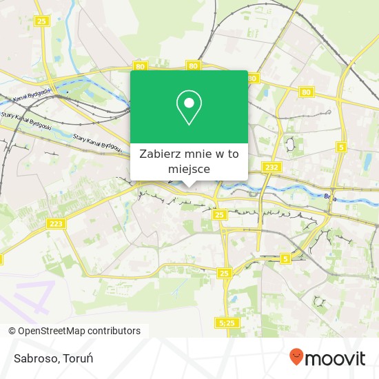 Mapa Sabroso, ulica Pod Blankami 85-034 Bydgoszcz
