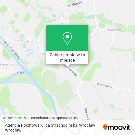 Mapa Agencja Pocztowa, ulica Strachocińska