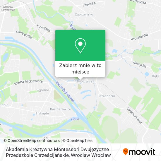 Mapa Akademia Kreatywna Montessori Dwujęzyczne Przedszkole Chrześcijańskie