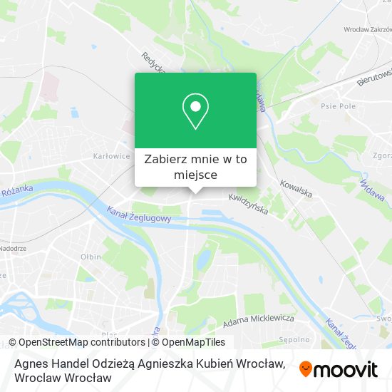 Mapa Agnes Handel Odzieżą Agnieszka Kubień Wrocław