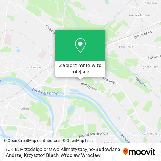 Mapa A.K.B. Przedsiębiorstwo Klimatyzacyjno-Budowlane Andrzej Krzysztof Błach