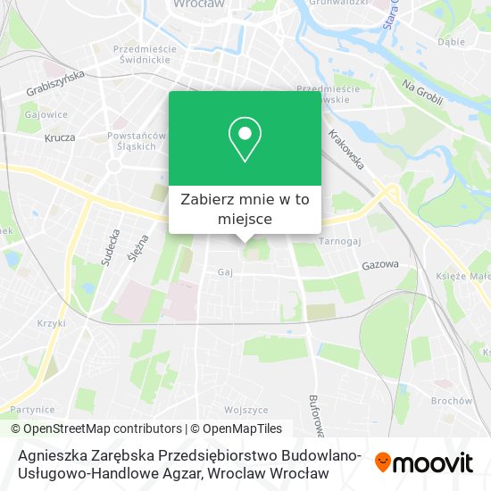 Mapa Agnieszka Zarębska Przedsiębiorstwo Budowlano-Usługowo-Handlowe Agzar