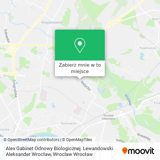 Mapa Alex Gabinet Odnowy Biologicznej. Lewandowski Aleksander Wrocław