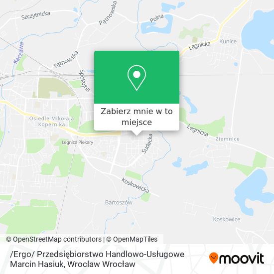 Mapa /Ergo/ Przedsiębiorstwo Handlowo-Usługowe Marcin Hasiuk