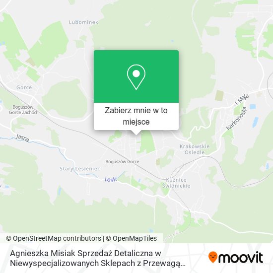 Mapa Agnieszka Misiak Sprzedaż Detaliczna w Niewyspecjalizowanych Sklepach z Przewagą Żywności Napojów i