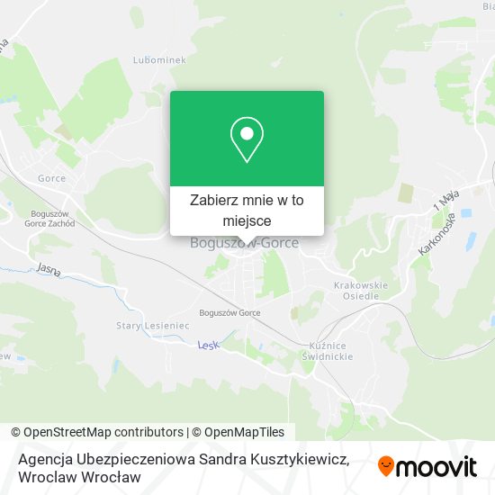 Mapa Agencja Ubezpieczeniowa Sandra Kusztykiewicz