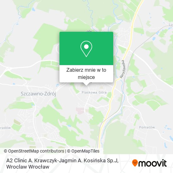 Mapa A2 Clinic A. Krawczyk-Jagmin A. Kosińska Sp.J