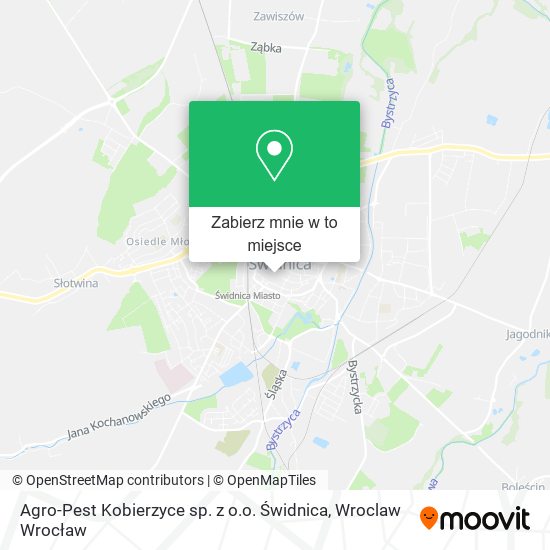 Mapa Agro-Pest Kobierzyce sp. z o.o. Świdnica