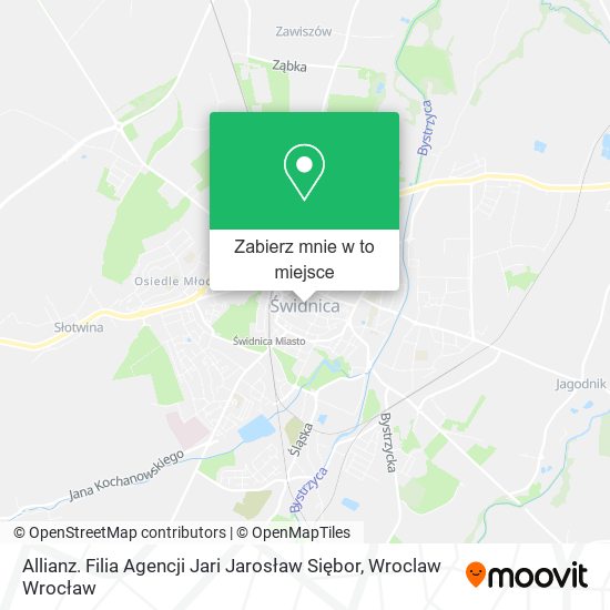 Mapa Allianz. Filia Agencji Jari Jarosław Siębor