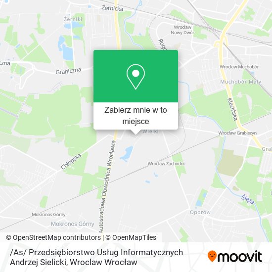 Mapa /As/ Przedsiębiorstwo Usług Informatycznych Andrzej Sielicki