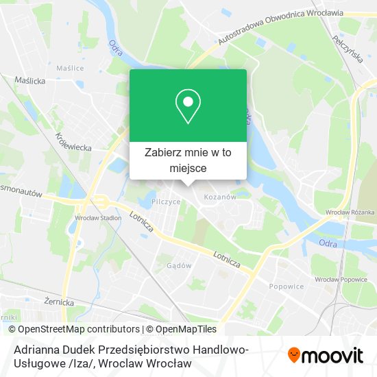 Mapa Adrianna Dudek Przedsiębiorstwo Handlowo-Usługowe /Iza/