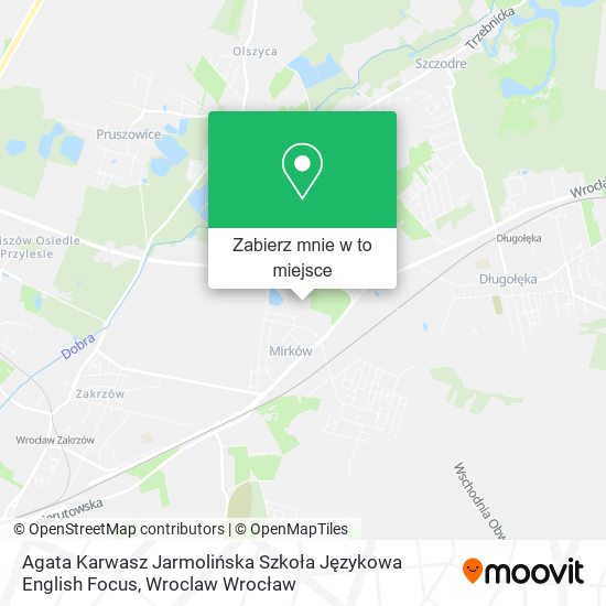 Mapa Agata Karwasz Jarmolińska Szkoła Językowa English Focus